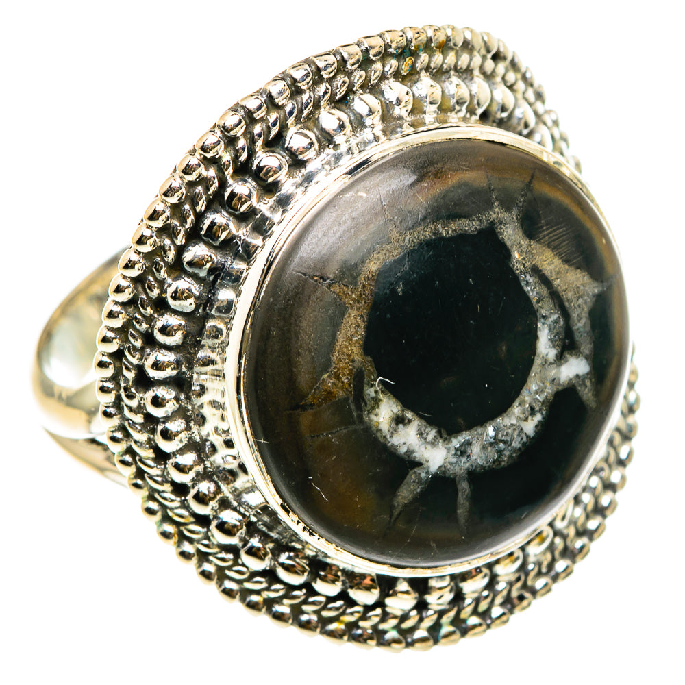 Septarian Geode Rings handcrafted by Ana Silver Co - RING83179