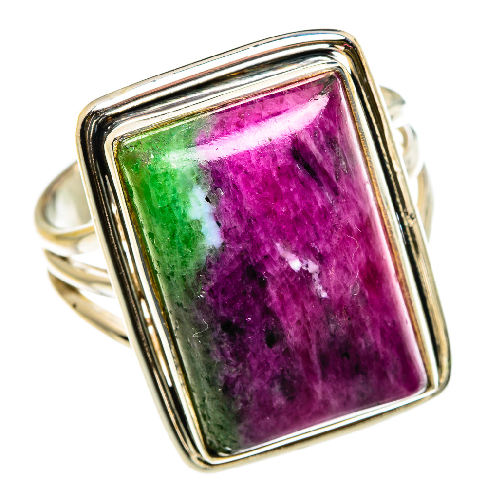 Ruby Zoisite Rings handcrafted by Ana Silver Co - RING83186