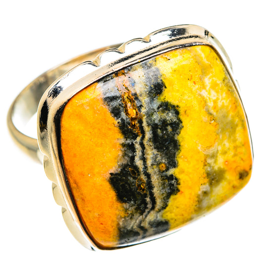 Bumble Bee Jasper Rings handcrafted by Ana Silver Co - RING83189