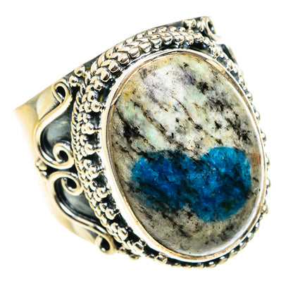 K2 Blue Azurite Rings handcrafted by Ana Silver Co - RING83239