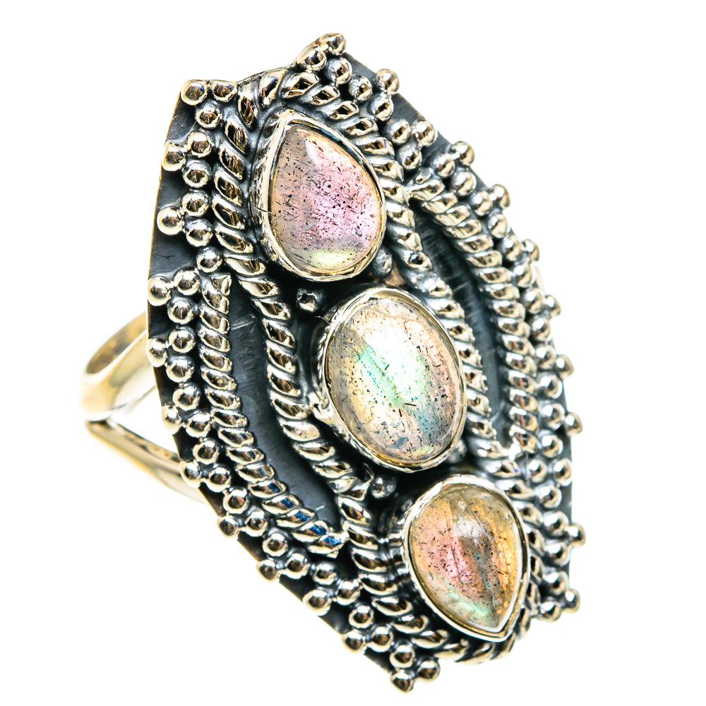 Labradorite Rings handcrafted by Ana Silver Co - RING83243