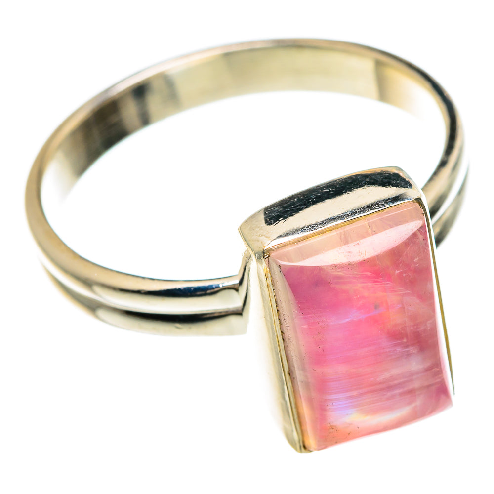 Pink Moonstone Rings handcrafted by Ana Silver Co - RING83283