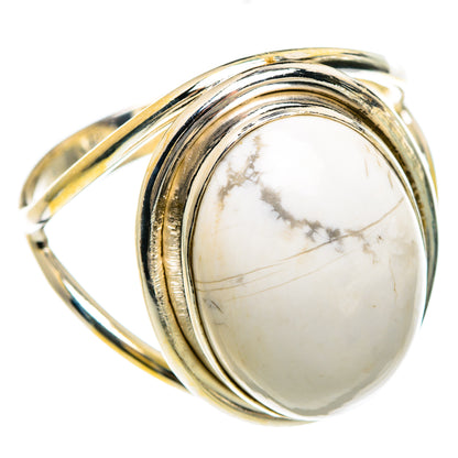 Howlite Rings handcrafted by Ana Silver Co - RING83290 - Photo 2