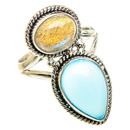 Aqua Chalcedony Rings handcrafted by Ana Silver Co - RING83301