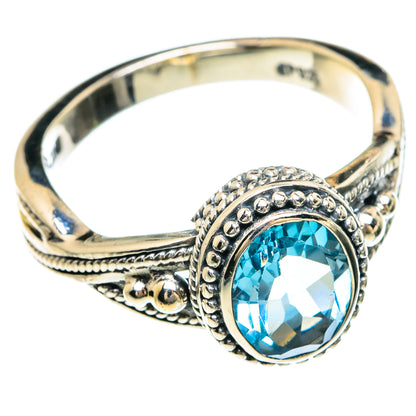 Blue Topaz Rings handcrafted by Ana Silver Co - RING83303