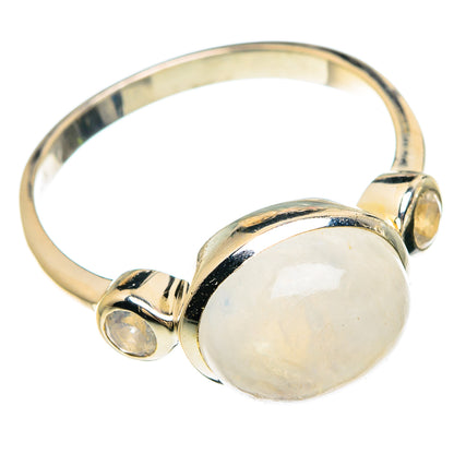 Rainbow Moonstone Rings handcrafted by Ana Silver Co - RING83331