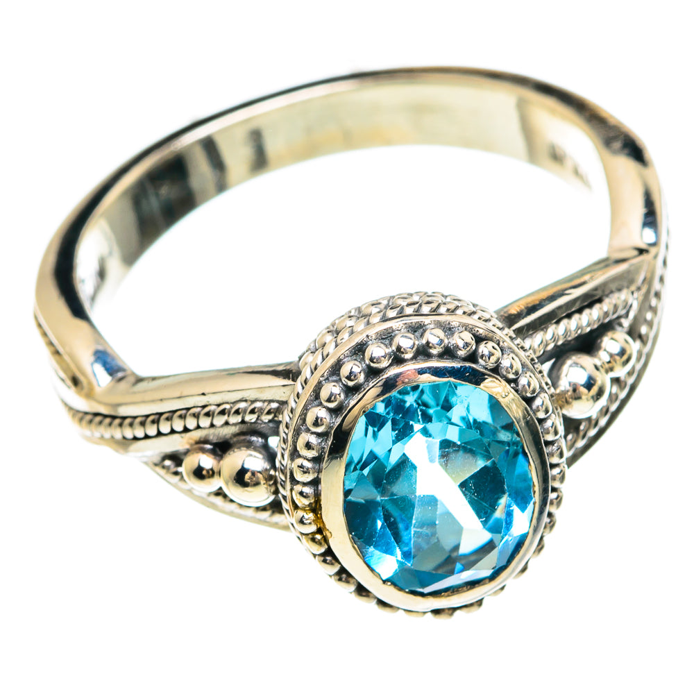 Blue Topaz Rings handcrafted by Ana Silver Co - RING83337