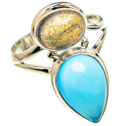 Aqua Chalcedony Rings handcrafted by Ana Silver Co - RING83340