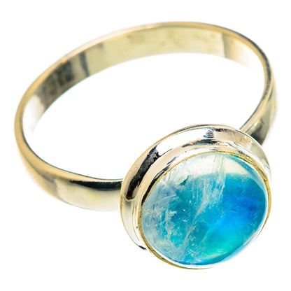 Rainbow Moonstone Rings handcrafted by Ana Silver Co - RING83342