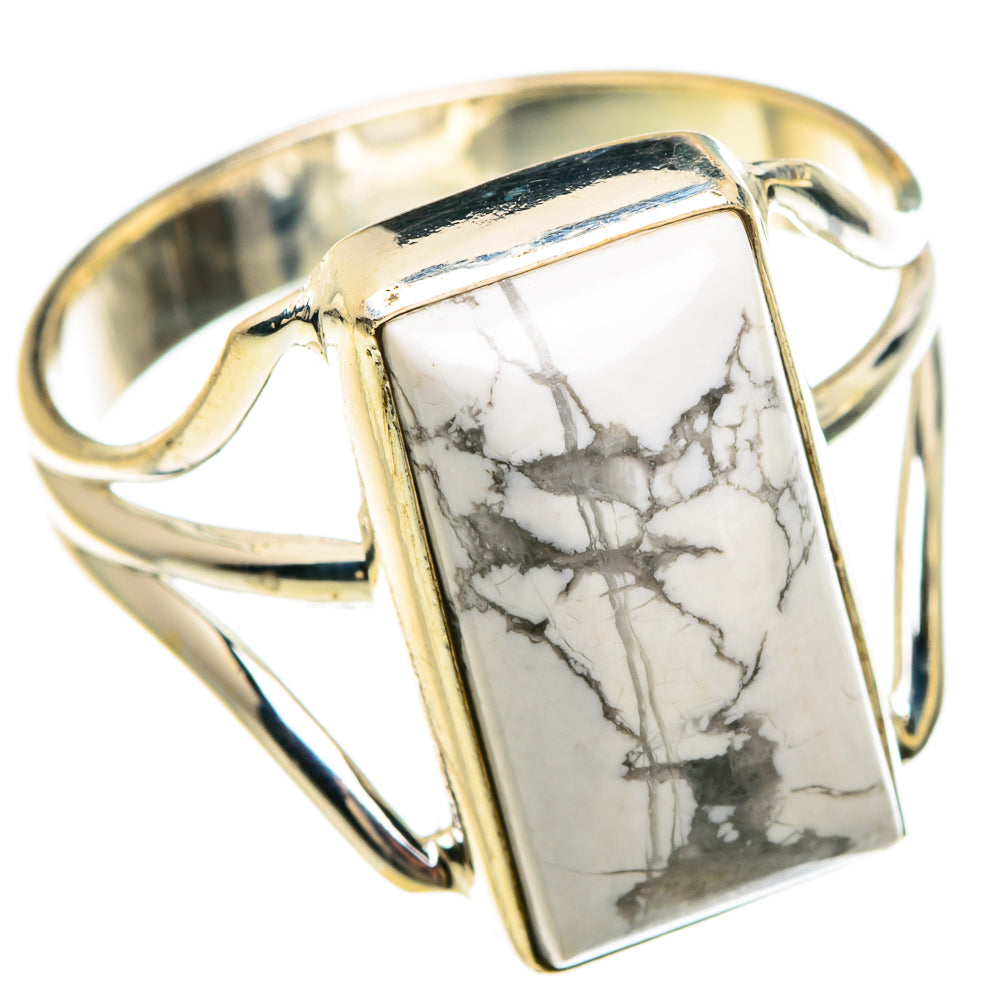 Howlite Rings handcrafted by Ana Silver Co - RING83364