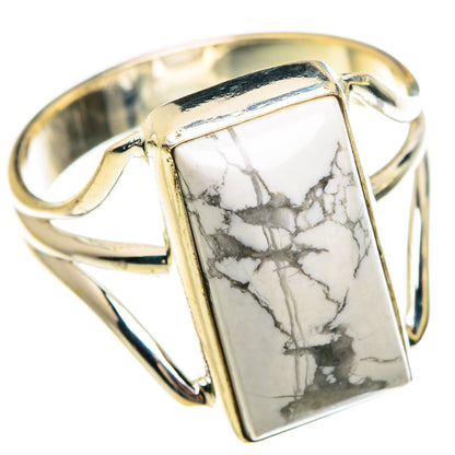 Howlite Rings handcrafted by Ana Silver Co - RING83364