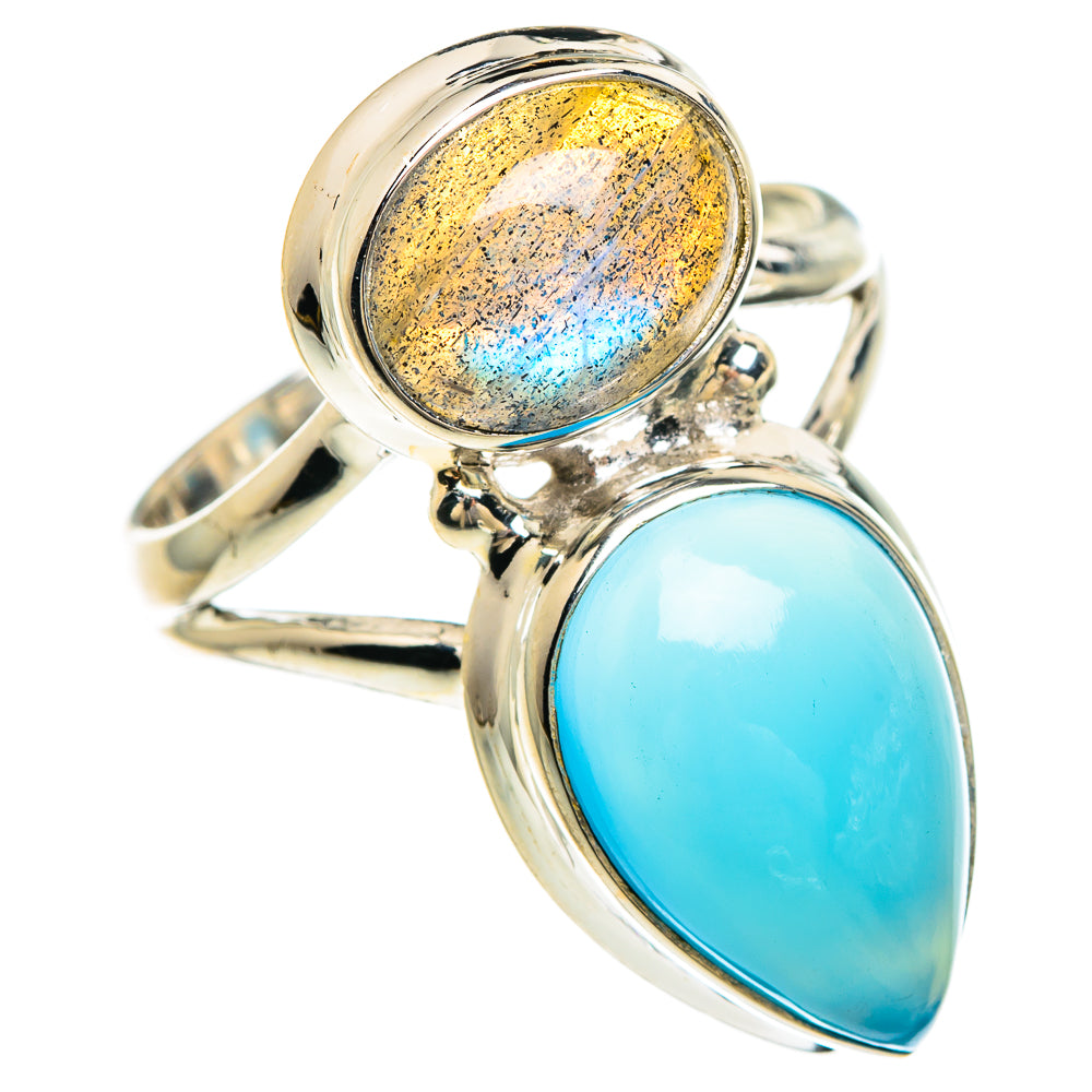 Aqua Chalcedony Rings handcrafted by Ana Silver Co - RING83370