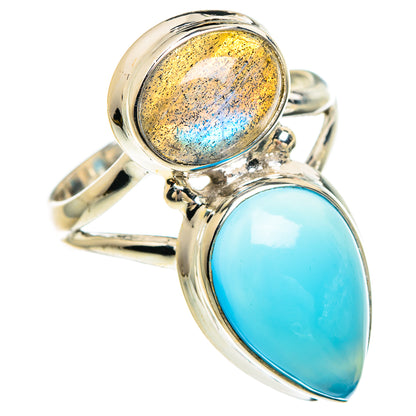 Aqua Chalcedony Rings handcrafted by Ana Silver Co - RING83370