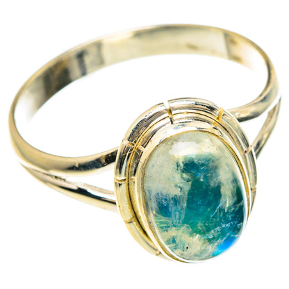 Rainbow Moonstone Rings handcrafted by Ana Silver Co - RING83378