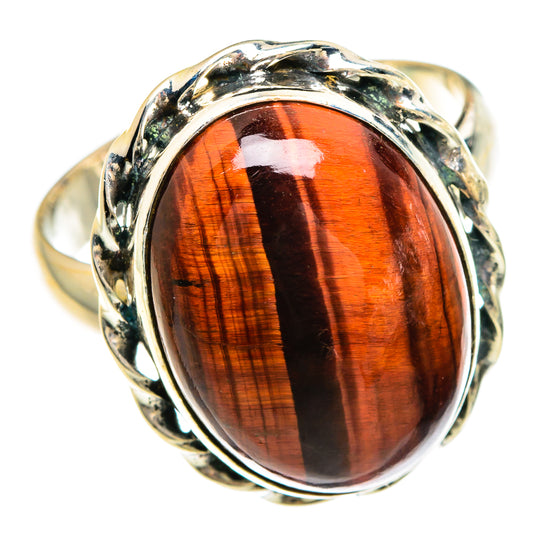 Red Tiger Eye Rings handcrafted by Ana Silver Co - RING83380