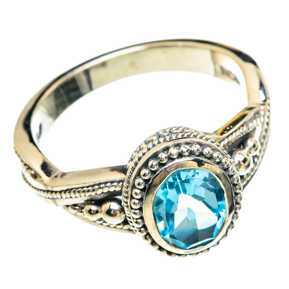 Blue Topaz Rings handcrafted by Ana Silver Co - RING83411