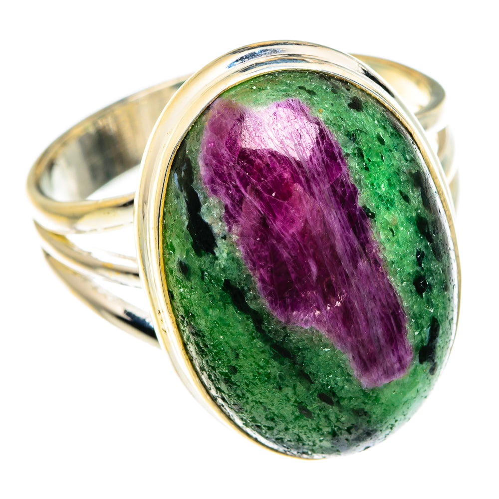 Ruby Zoisite Rings handcrafted by Ana Silver Co - RING83414
