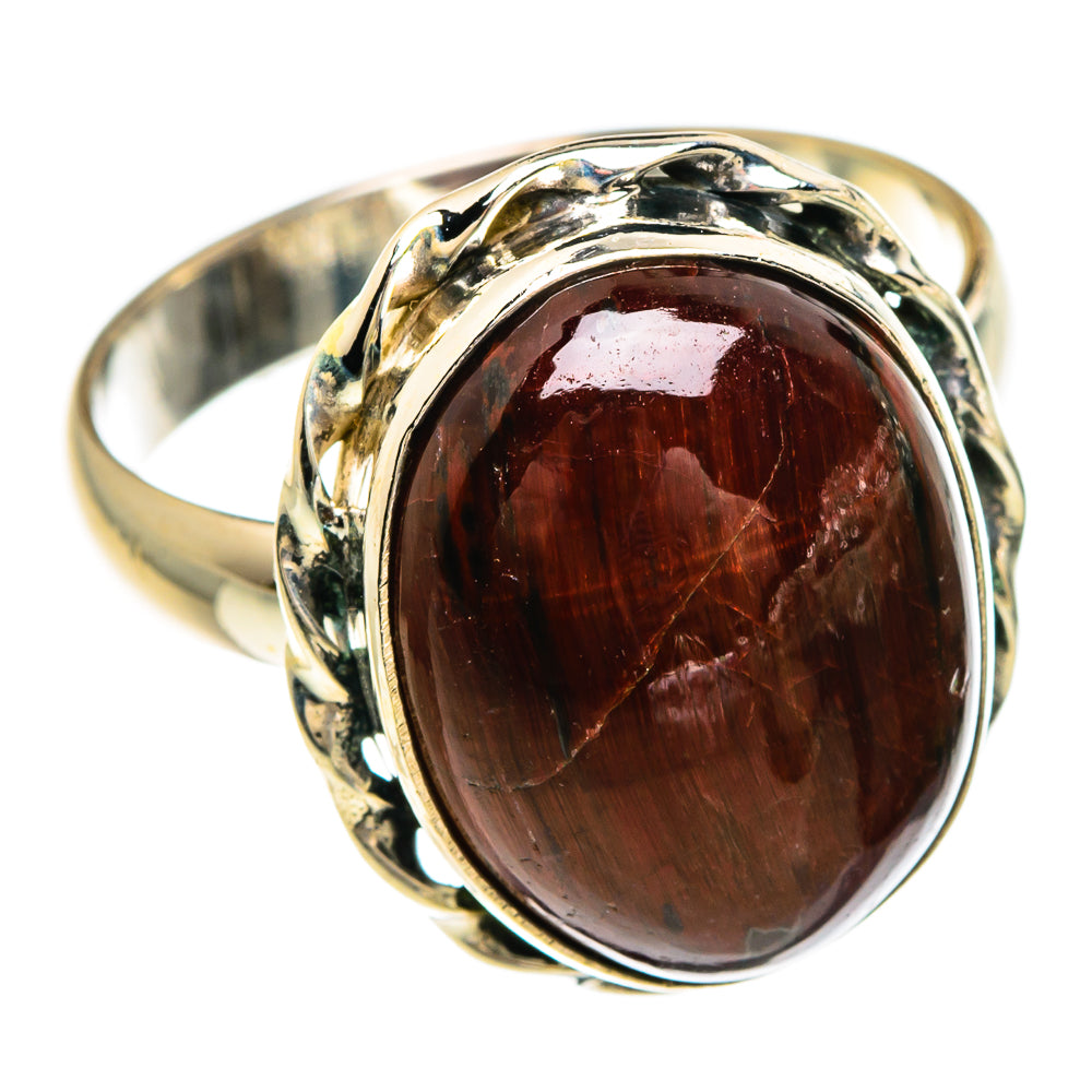 Red Tiger Eye Rings handcrafted by Ana Silver Co - RING83418