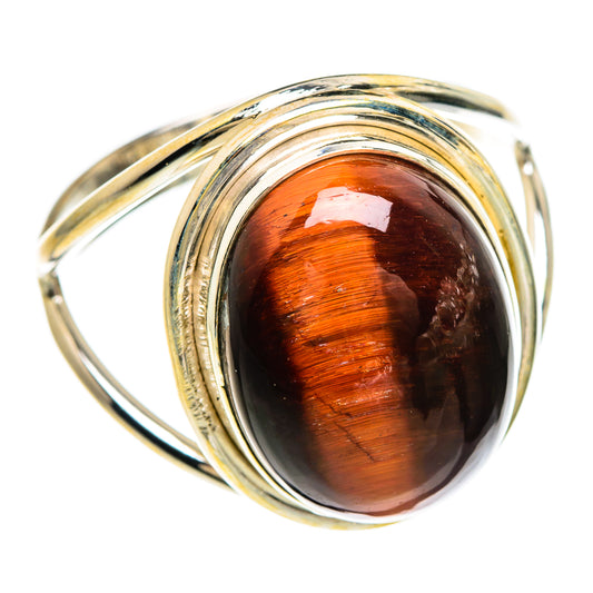 Red Tiger Eye Rings handcrafted by Ana Silver Co - RING83421