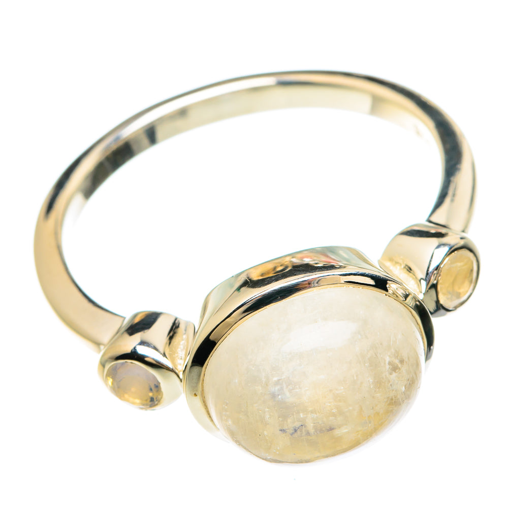 Rainbow Moonstone Rings handcrafted by Ana Silver Co - RING83438
