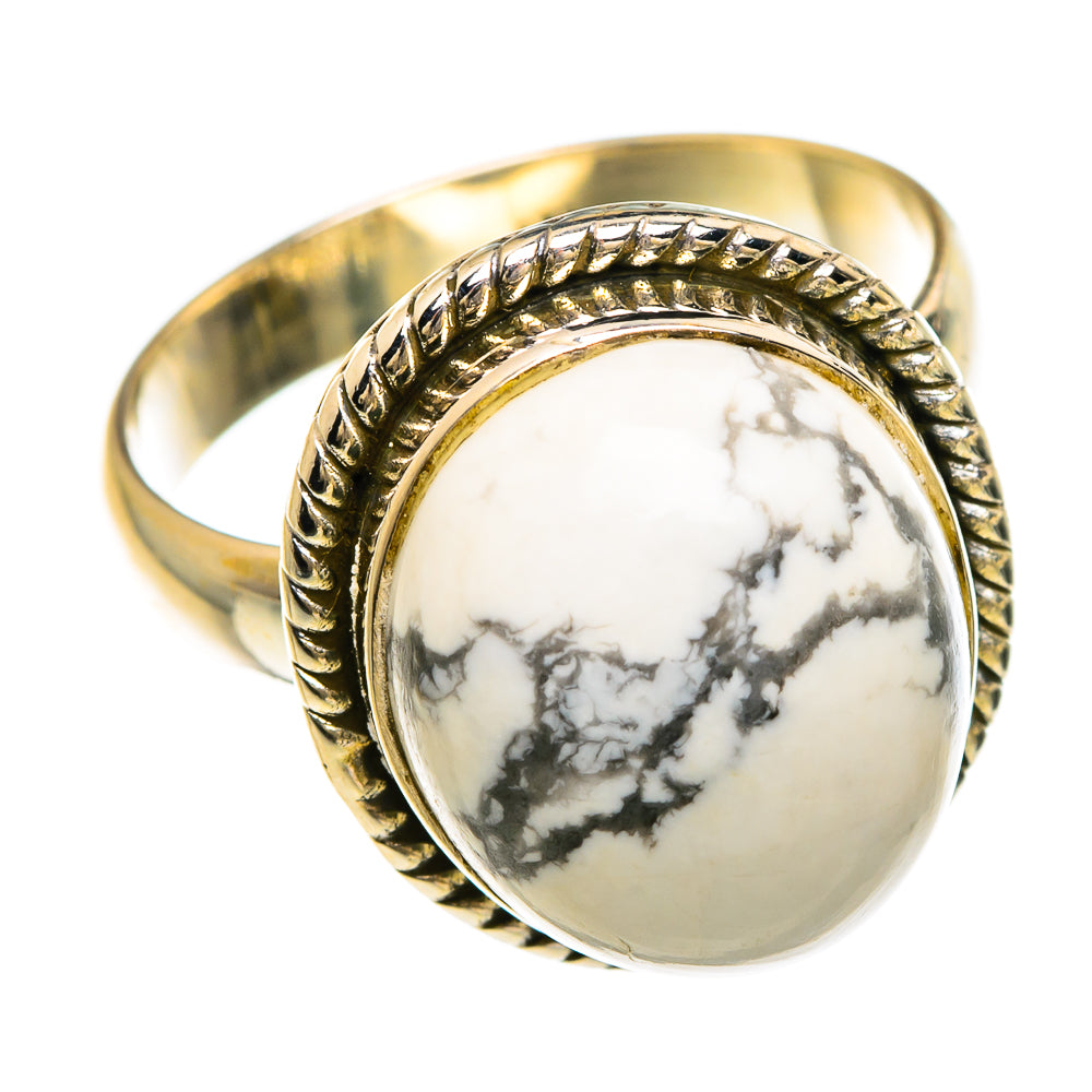 Howlite Rings handcrafted by Ana Silver Co - RING83439