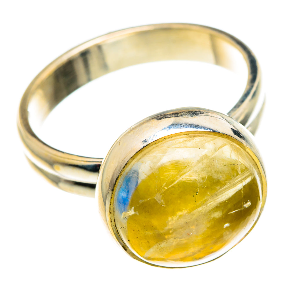 Yellow Moonstone Rings handcrafted by Ana Silver Co - RING83446