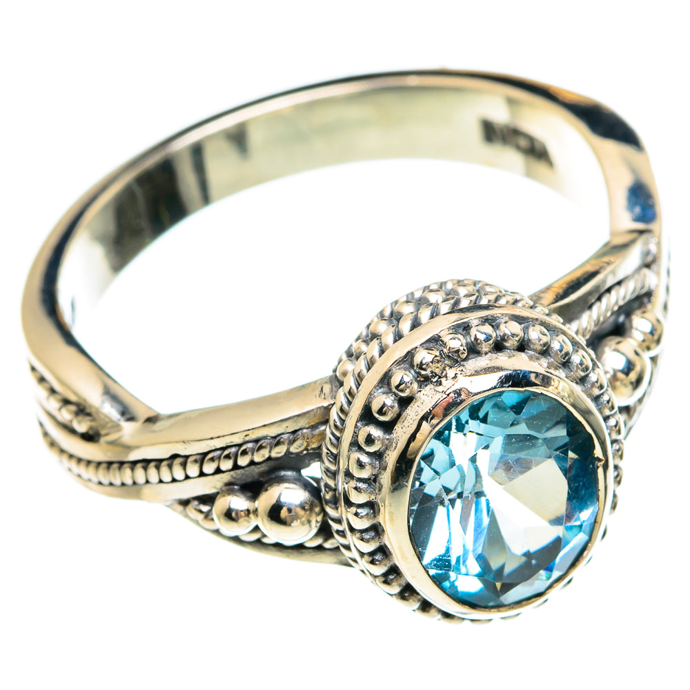 Blue Topaz Rings handcrafted by Ana Silver Co - RING83453
