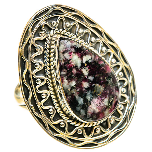 Russian Eudialyte Rings handcrafted by Ana Silver Co - RING83471