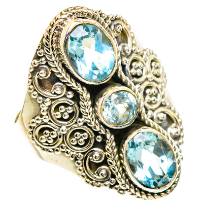 Blue Topaz Rings handcrafted by Ana Silver Co - RING83493