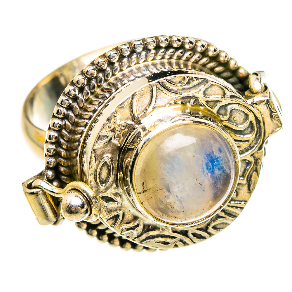 Rainbow Moonstone Rings handcrafted by Ana Silver Co - RING83515