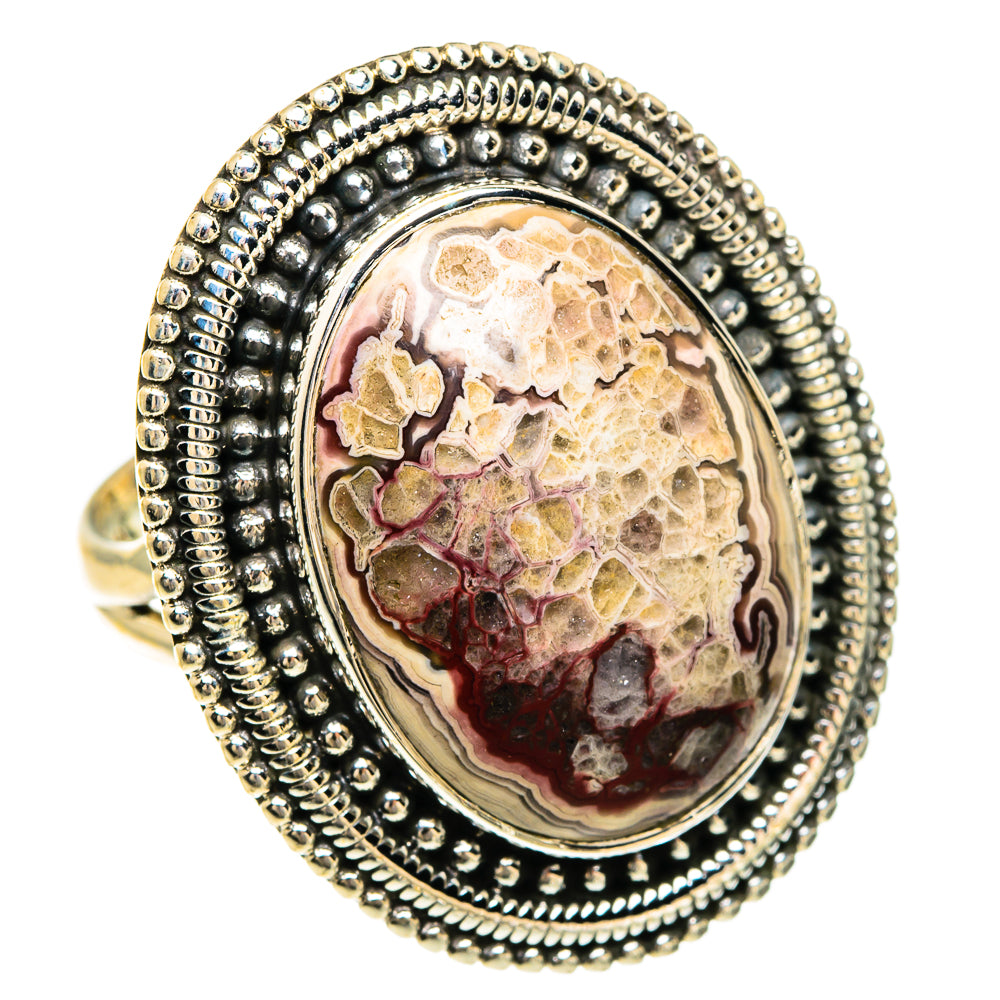 Crazy Lace Agate Rings handcrafted by Ana Silver Co - RING83533 - Photo 2