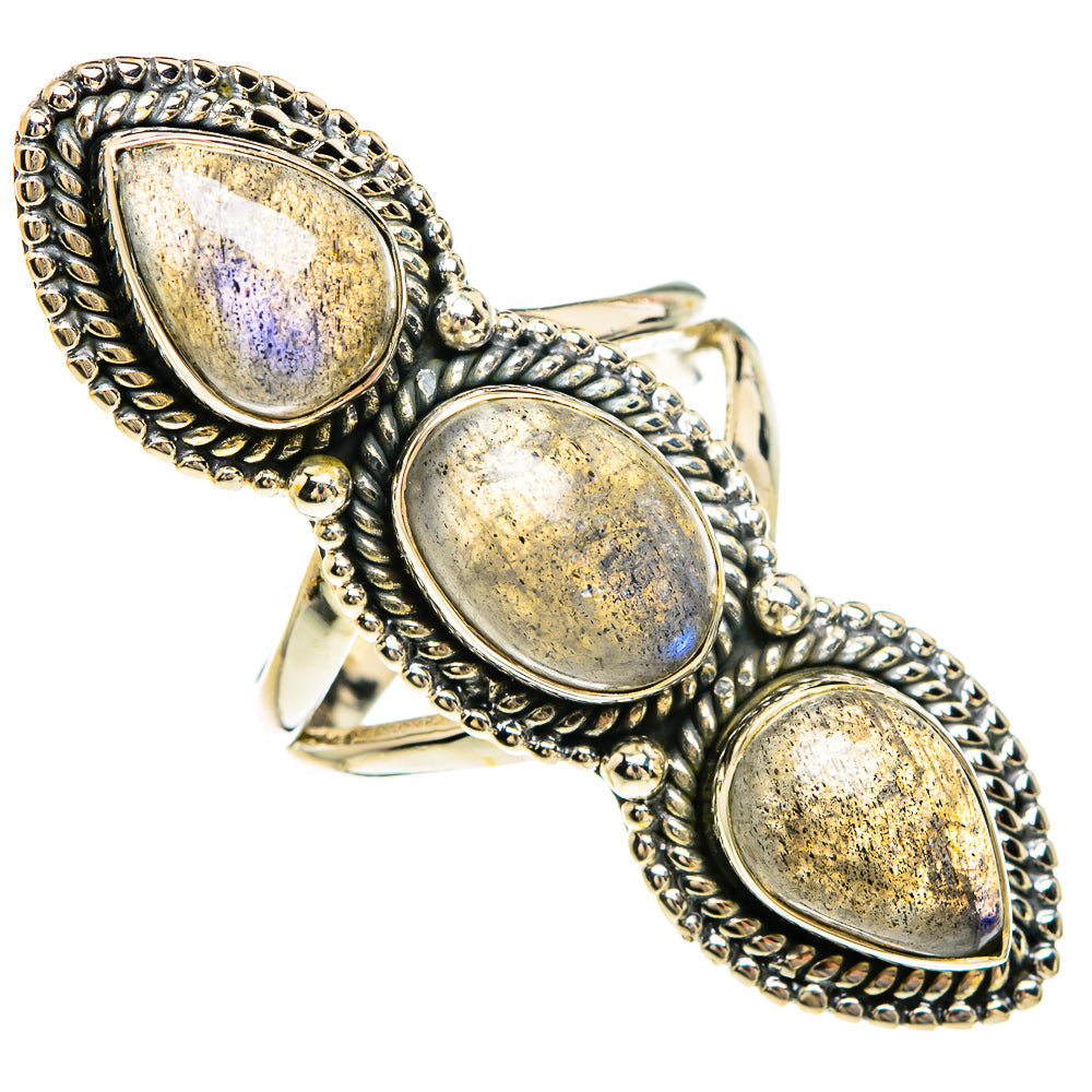 Labradorite Rings handcrafted by Ana Silver Co - RING83556