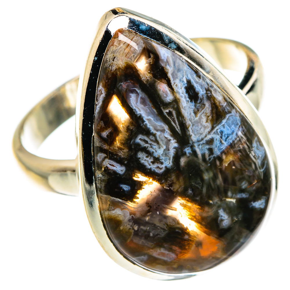 Turkish Tube Agate Rings handcrafted by Ana Silver Co - RING83559