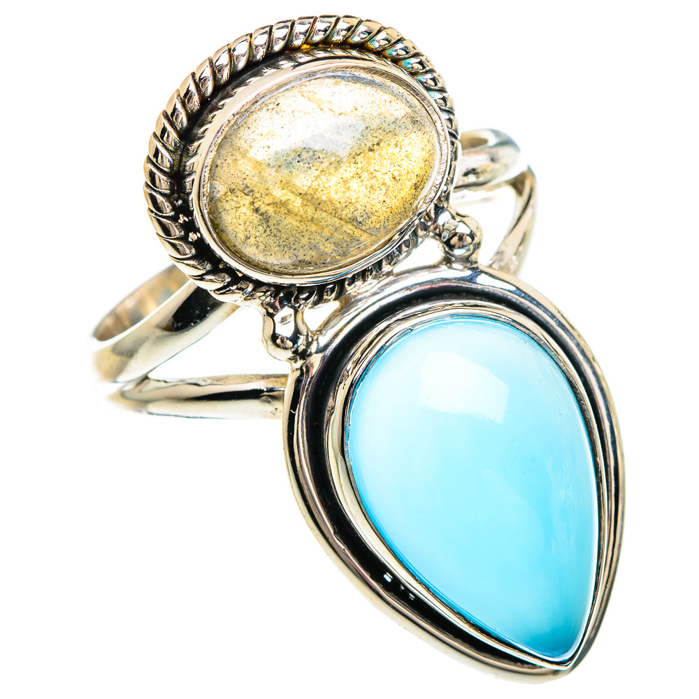 Aqua Chalcedony Rings handcrafted by Ana Silver Co - RING83560