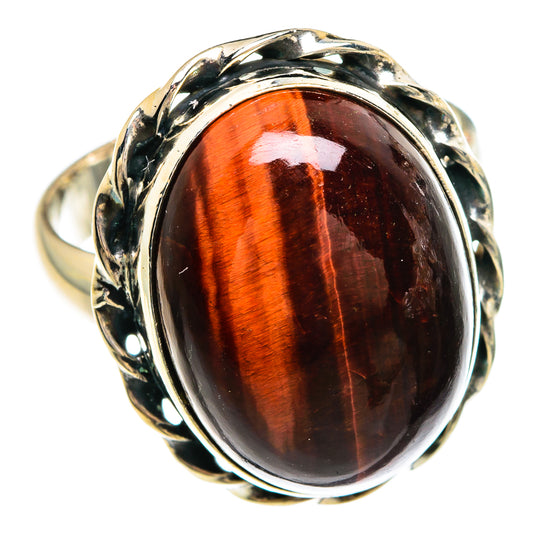 Red Tiger Eye Rings handcrafted by Ana Silver Co - RING83572