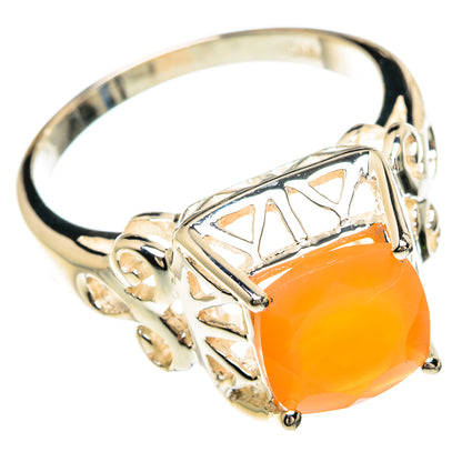 Peach Moonstone Rings handcrafted by Ana Silver Co - RING83575