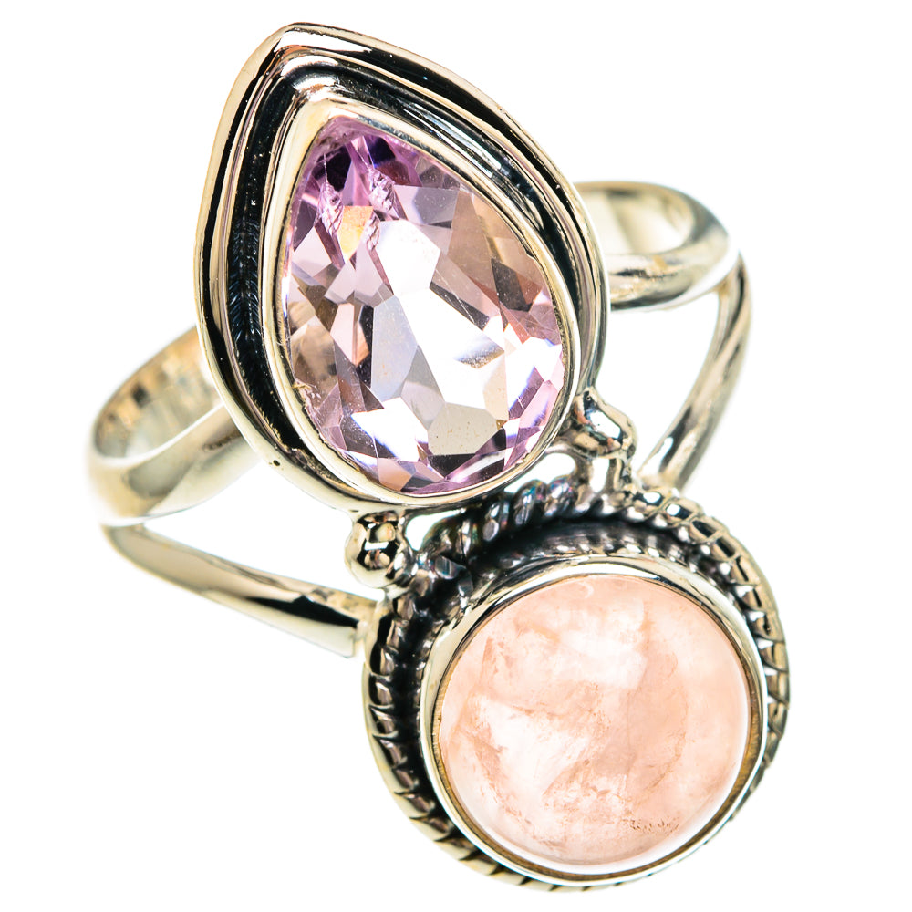 Rose Quartz Rings handcrafted by Ana Silver Co - RING83594