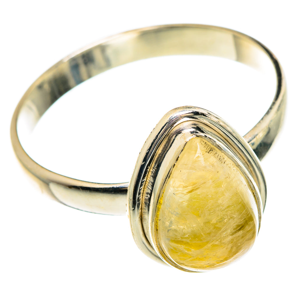 Yellow Moonstone Rings handcrafted by Ana Silver Co - RING83600