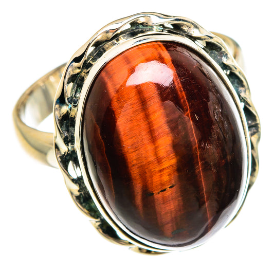 Red Tiger Eye Rings handcrafted by Ana Silver Co - RING83612