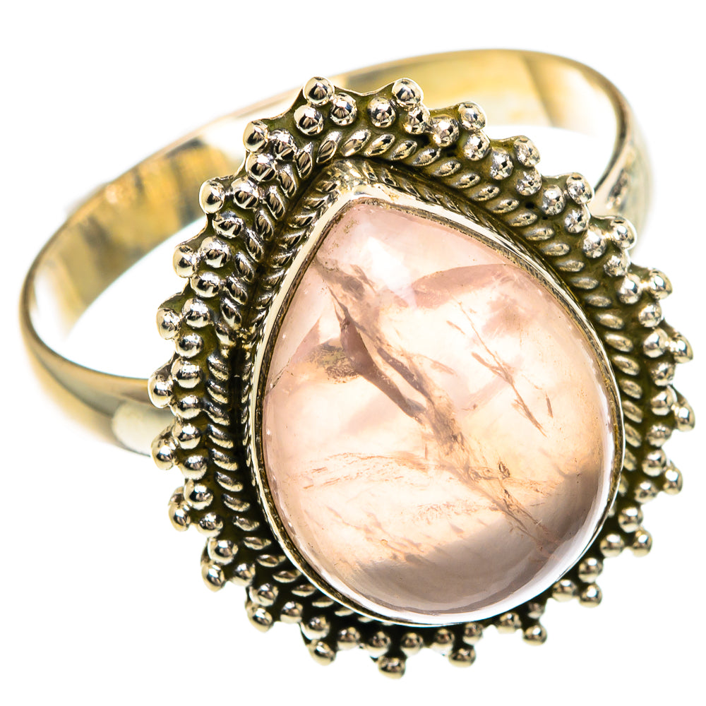 Rose Quartz Rings handcrafted by Ana Silver Co - RING83623