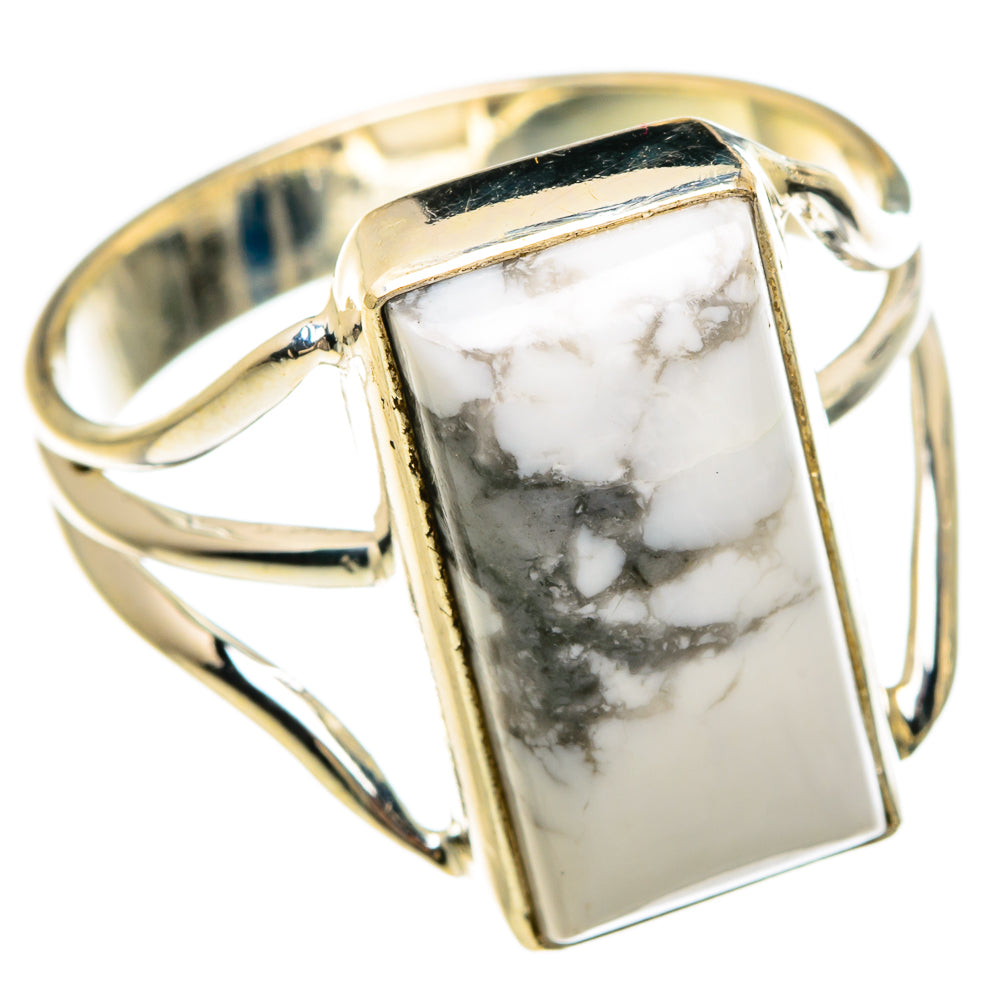 Howlite Rings handcrafted by Ana Silver Co - RING83634
