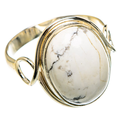 Howlite Rings handcrafted by Ana Silver Co - RING83673 - Photo 2