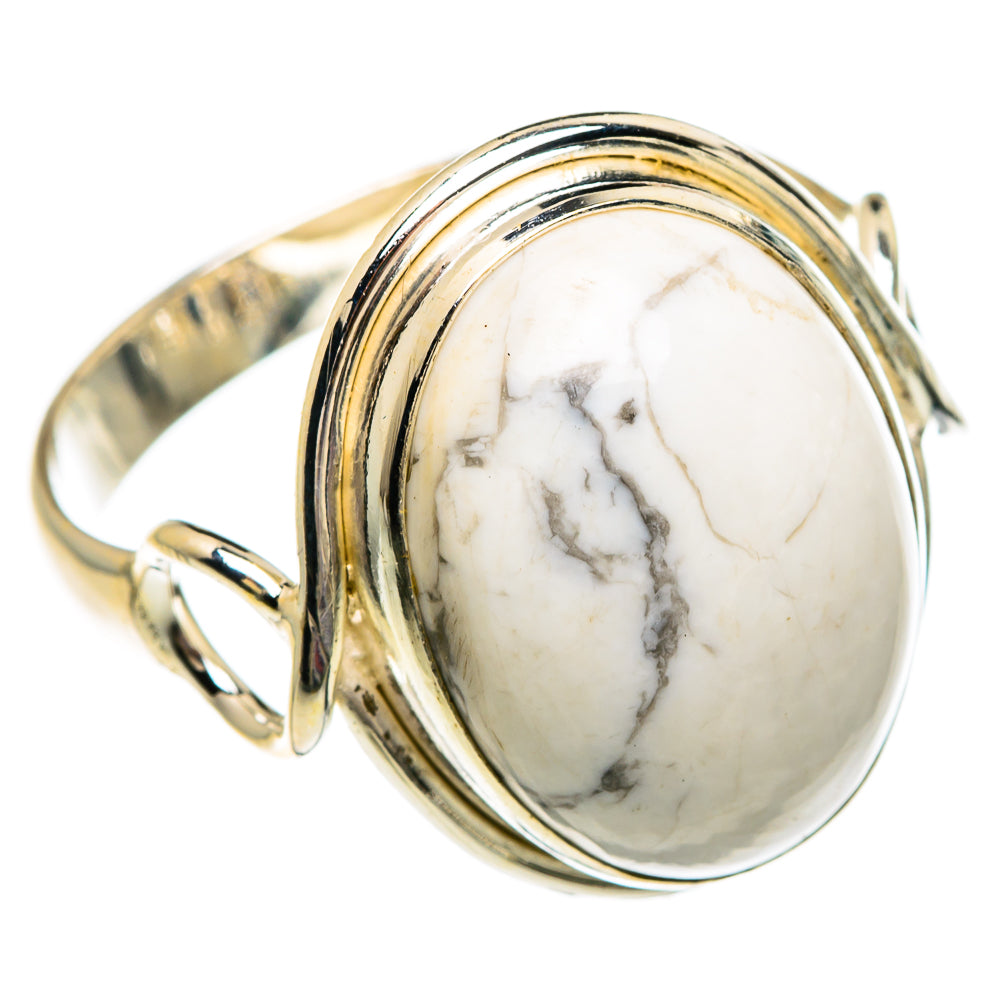 Howlite Rings handcrafted by Ana Silver Co - RING83674