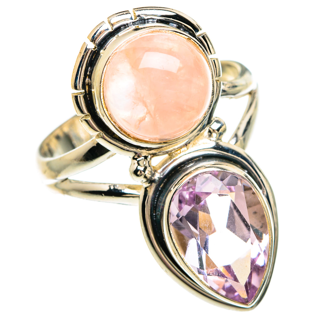 Rose Quartz Rings handcrafted by Ana Silver Co - RING83675
