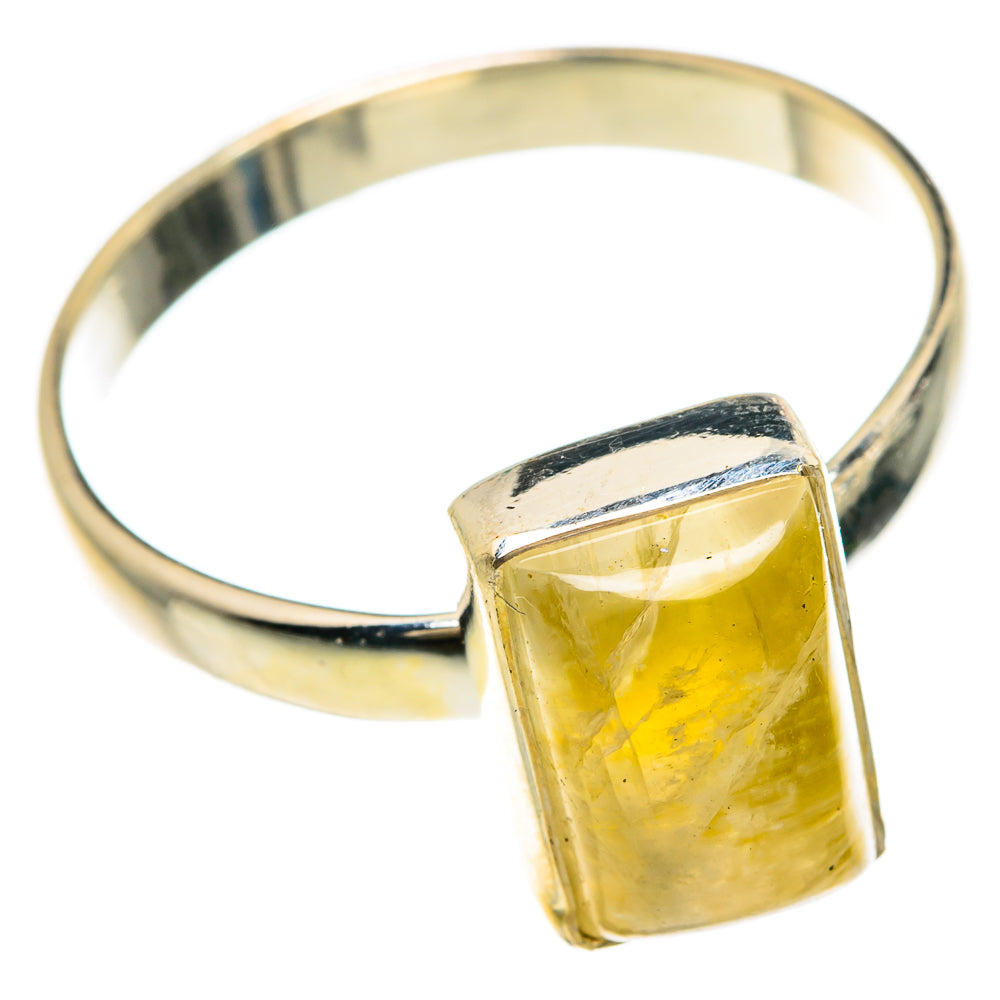 Yellow Moonstone Rings handcrafted by Ana Silver Co - RING83679 - Photo 2