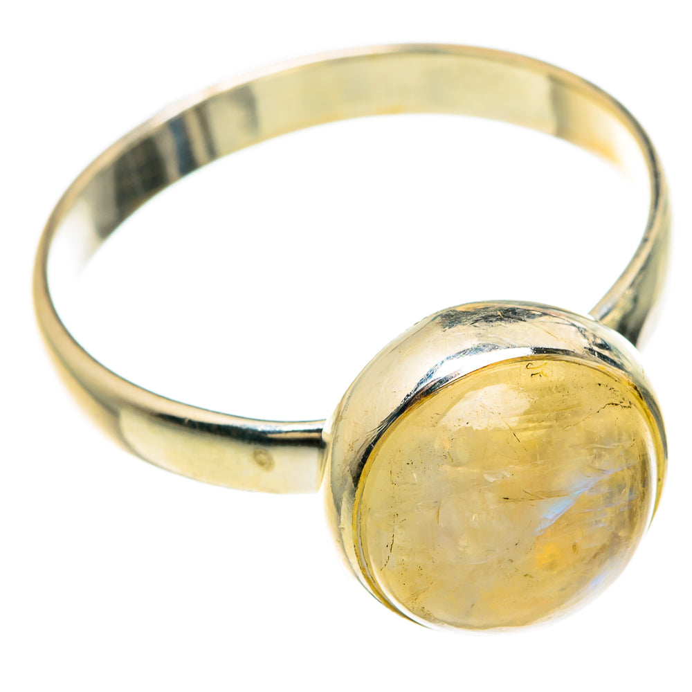 Yellow Moonstone Rings handcrafted by Ana Silver Co - RING83681 - Photo 2