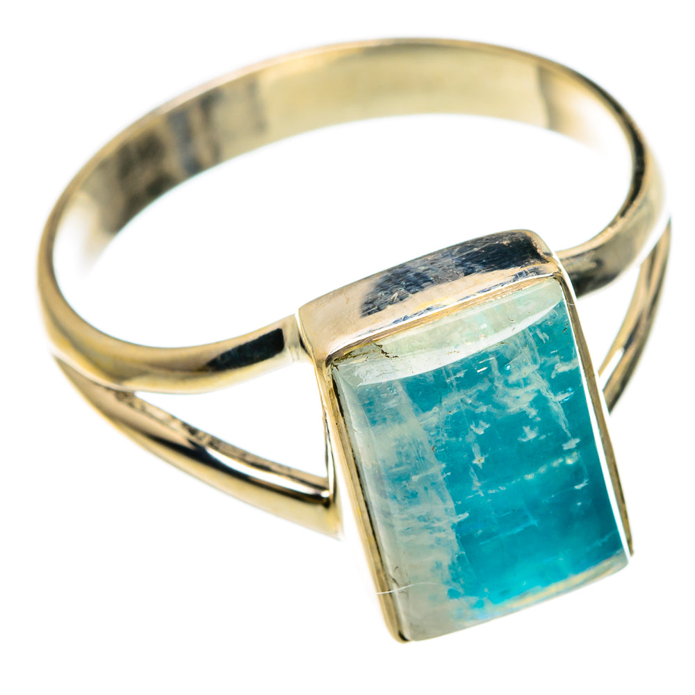 Rainbow Moonstone Rings handcrafted by Ana Silver Co - RING83691