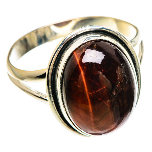 Red Tiger Eye Rings handcrafted by Ana Silver Co - RING83695