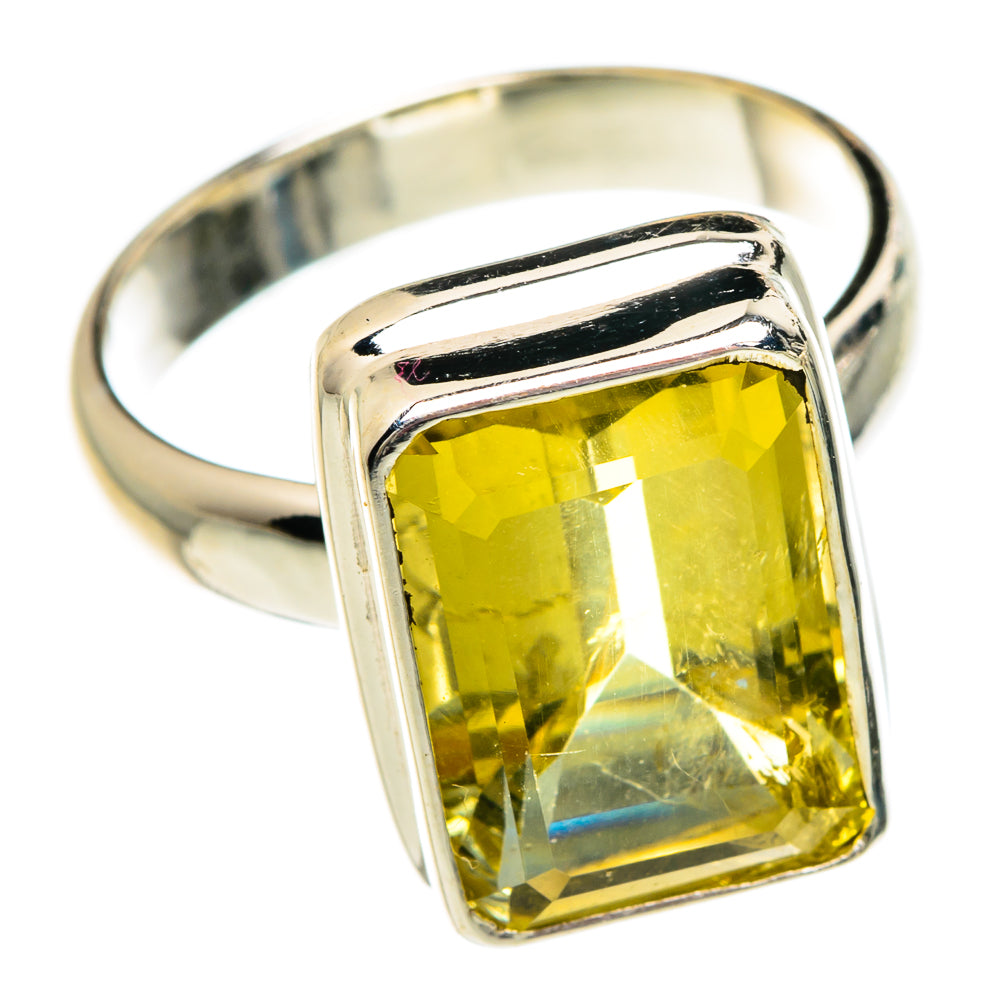 Lemon Quartz Rings handcrafted by Ana Silver Co - RING83759