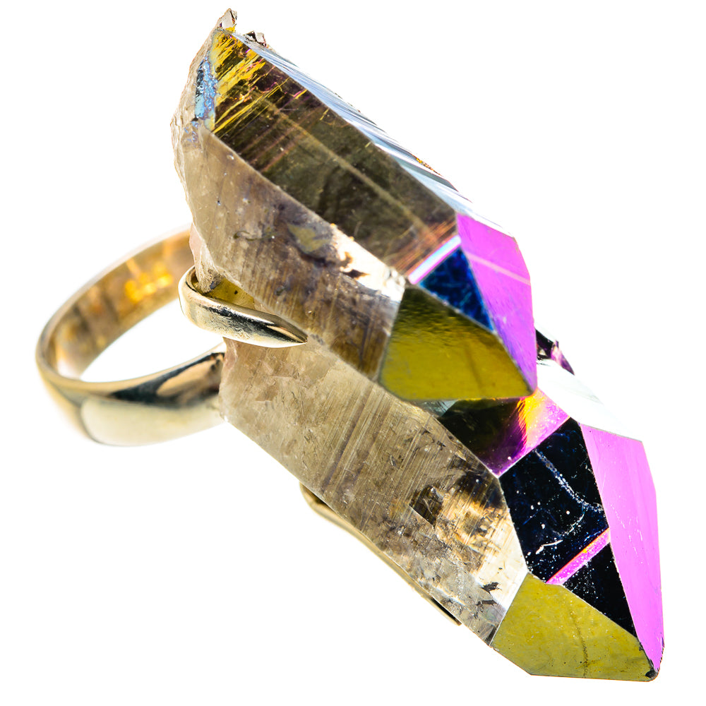 Titanium Sunshine Druzy Rings handcrafted by Ana Silver Co - RING83762